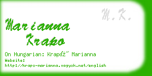 marianna krapo business card